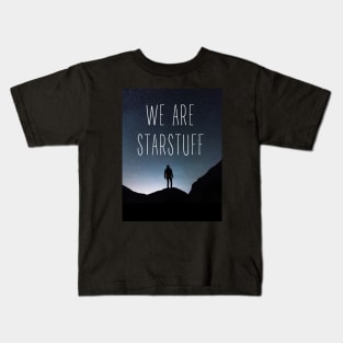 We Are Starstuff - Man Looking at Space - Black - B5 Sci-Fi Kids T-Shirt